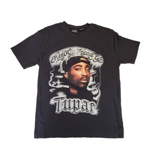 2PAC Tupac Keep Ya Head Up Black T-Shirt XS‎ Cotton On Graphic Hip Hop Rap